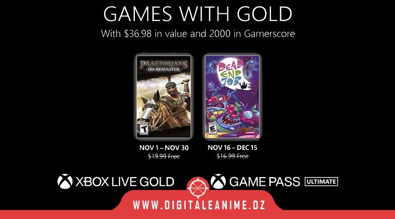  ألعاب Xbox Games with Gold المجانية لشهر نوفمبر