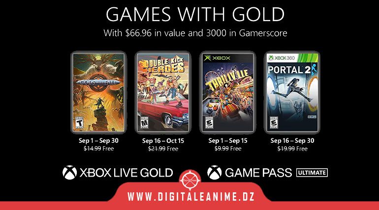 Xbox Games with Gold سبتمبر 2022